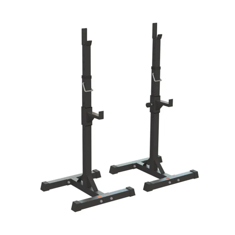Chandelles réglables homegym 180 cm avec repose barre de sécurité