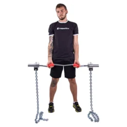 Chaînes d'haltérophilie avec barre pour entraînement de musculation - paire de 2 x 30 kg