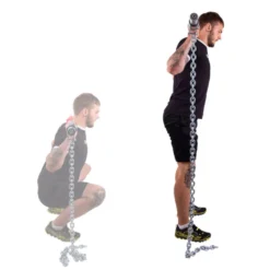Chaînes d'haltérophilie avec barre pour entraînement de musculation - paire de 2 x 30 kg