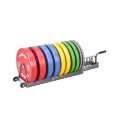 Chariot à roulettes pour rangement disques de poids musculation avec capacité de charge 250 kg