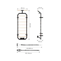 Échelle de gymnastique pour exercices de renforcement musculaires et étirements - Espalier