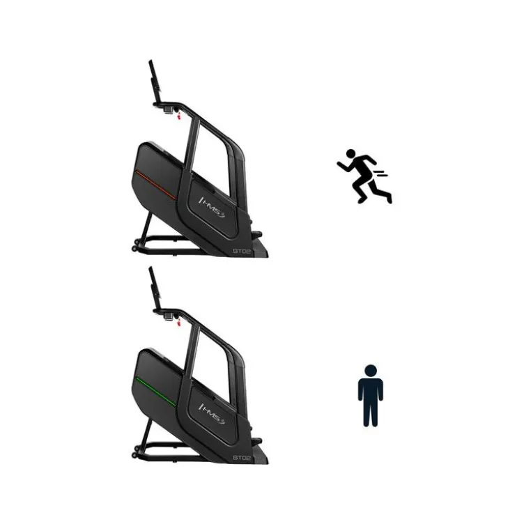 Climber step professionnel avec écran LED et système EMS - Marches antidérapantes inclinées à 35° avec 15 intensités