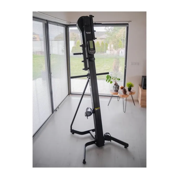 Climber vertical Pro 500 professionnel à 8 niveaux de résistance avec écran LCD - Roues de transport