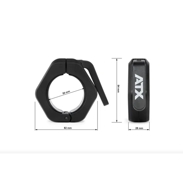 Collier de serrage magnétique ATX 50 mm pour barre d'haltérophilie - Par paire