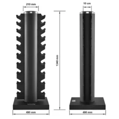 Colonne de stockage professionnelle ATX pour 10 paires d'haltères hexagonaux ou chromés