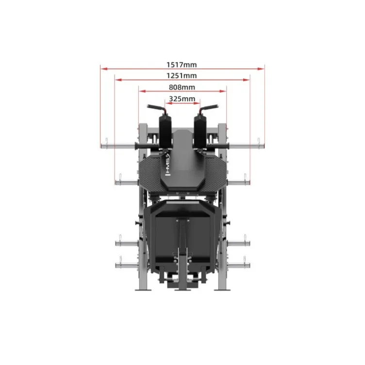 Combo leg press et hack squat pour entraînement complet des jambes - Charge max : 450 kg