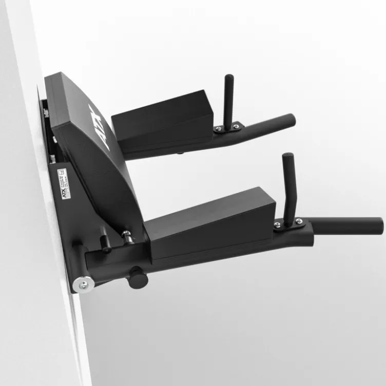Combo poste à dips et abdominaux pliable à fixation murale charge 200 kg