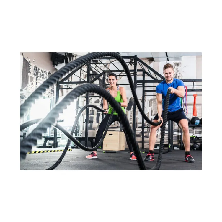 Corde battle rope de cross-training de 9, 12 ou 15 m avec extrémités renforcées