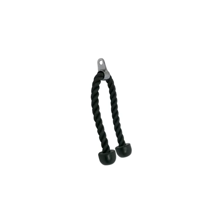 Corde de tirage pour triceps / biceps en nylon et protection en caoutchouc