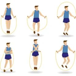 Corde à sauter avec poignées en bois - cardio training à la maison ou en homegym