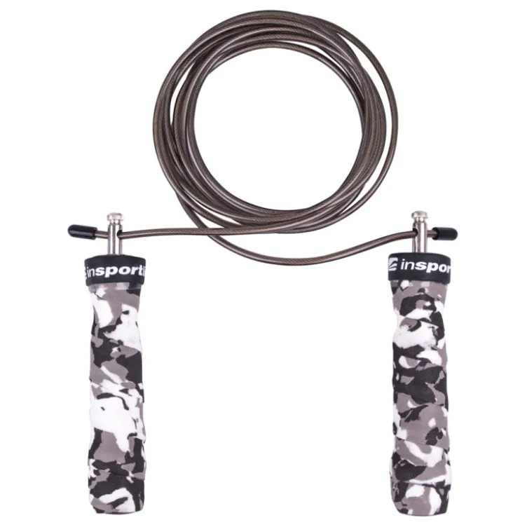 Corde à sauter longueur réglable avec cordon en acier pour cross-training