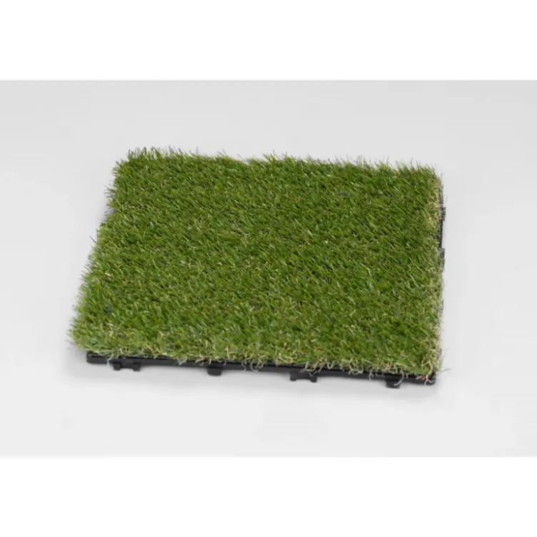Dalles de sol en gazon synthétique 30 cm x 30 cm avec fixation rapide pour box de cross-training