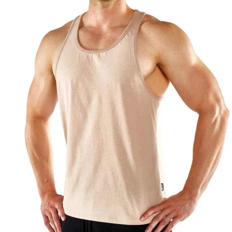 Débardeur de sport couleur light taupe ultra-confortable - Coupe ajustée ATX