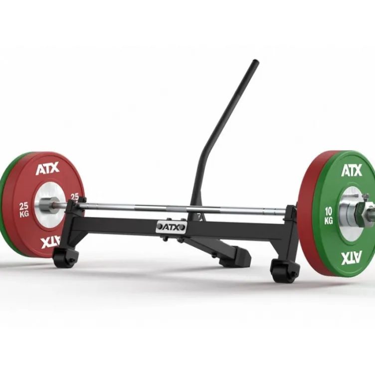 Deadlift Bar Jack ATX professionnel sur roulettes en acier robuste - Capacité de charge 600 kg