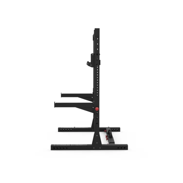 Demi rack pliable de qualité pro à capacité de charge 450 kg avec bras de sécurité et crochets en J - Titanium Strength