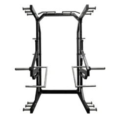 Demi rack à squat avec Jammer Arms pour training de musculation en salle professionnelle - Crochet de sécurité
