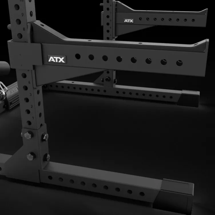 Demi-rack à squat de musculation avec poulie haute et basse à charge guidée 125 kg de marque ATX - Série 700