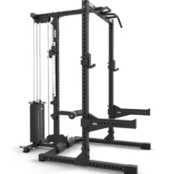 Demi-rack à squat de musculation avec poulie haute et basse à charge guidée 125 kg de marque ATX - Série 700