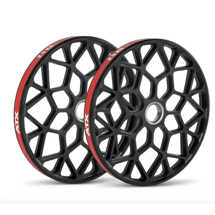 Disque d'initiation droppable en caoutchouc 2,5 et 5 kg ATX - Diamètre olympique - Cross-fit et haltérophilie