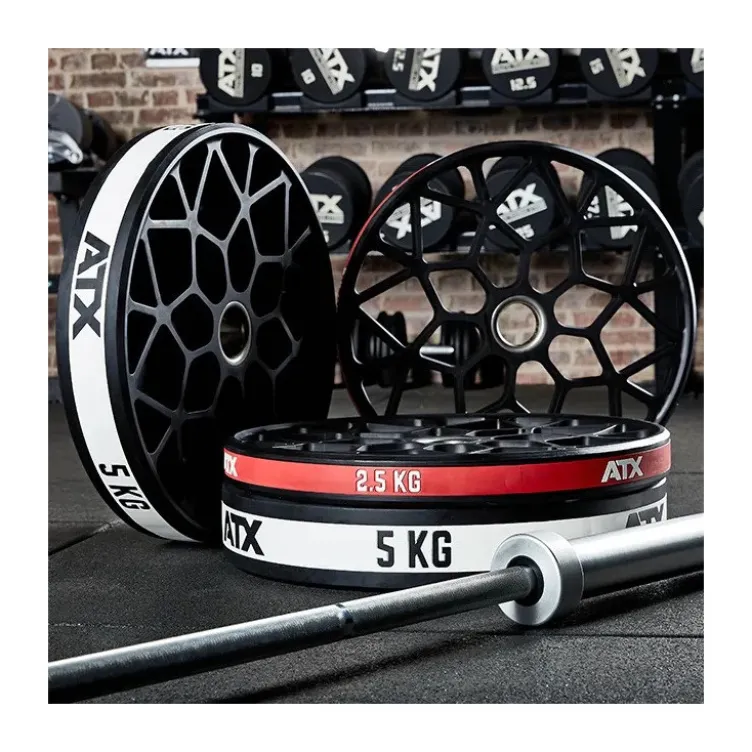 Disque d'initiation droppable en caoutchouc 2,5 et 5 kg ATX - Diamètre olympique - Cross-fit et haltérophilie