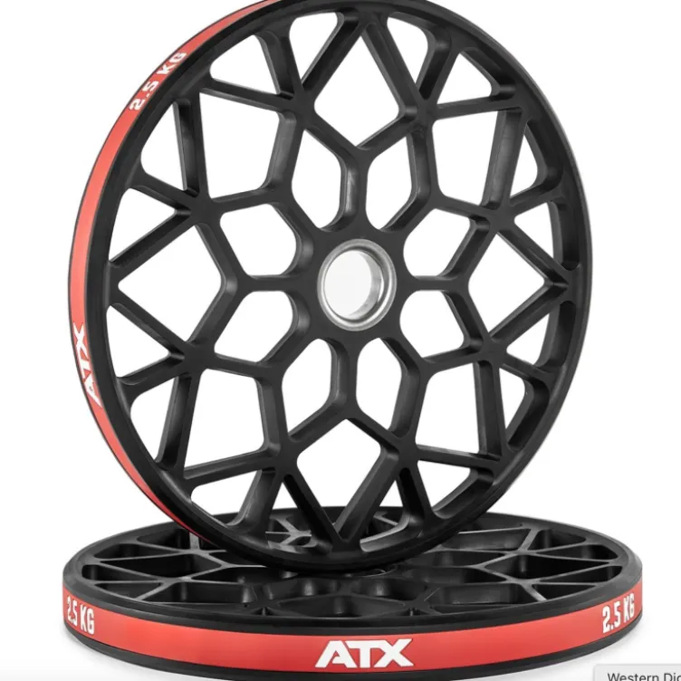 Disque d'initiation droppable en caoutchouc 2,5 et 5 kg ATX - Diamètre olympique - Cross-fit et haltérophilie