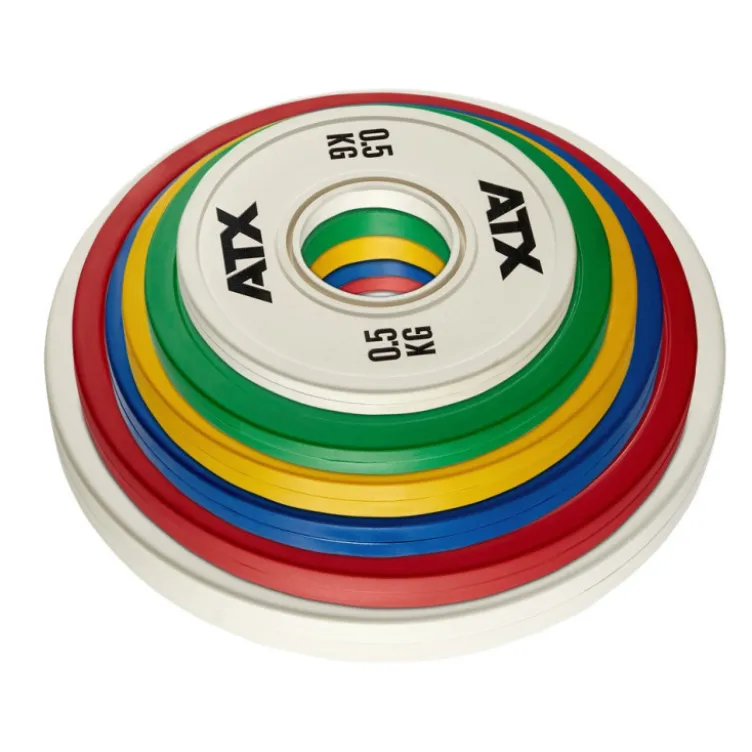 Disques de musculation olympiques de couleur 0,5 à 5 kg - Revêtement en caoutchouc