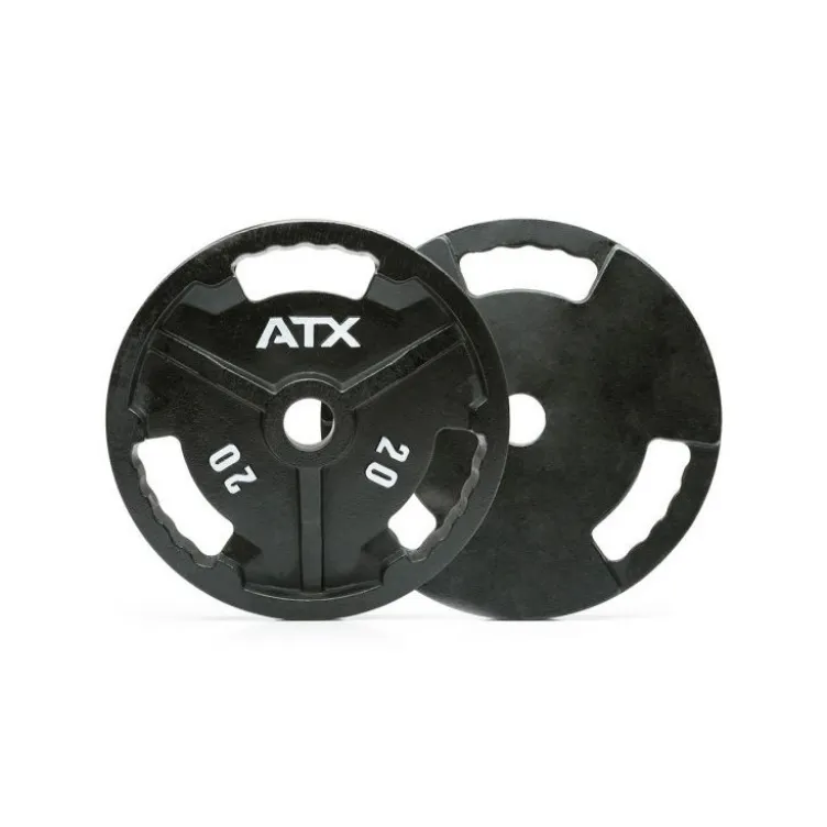 Disques de poids ATX à poignées haltérophilie 0,5 à 25 kg - Diamètre olympique