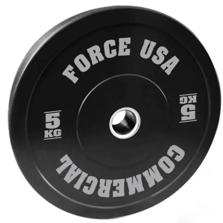 Disques de poids Bumper plate Force USA de 5 à 25 kg avec code couleur international - Ultimate Training