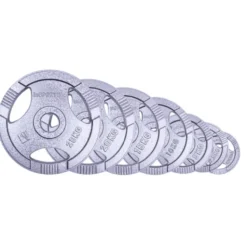 Disques de poids olympiques 1,25 à 25 kg avec 3 poignées - Cast Iron Plates