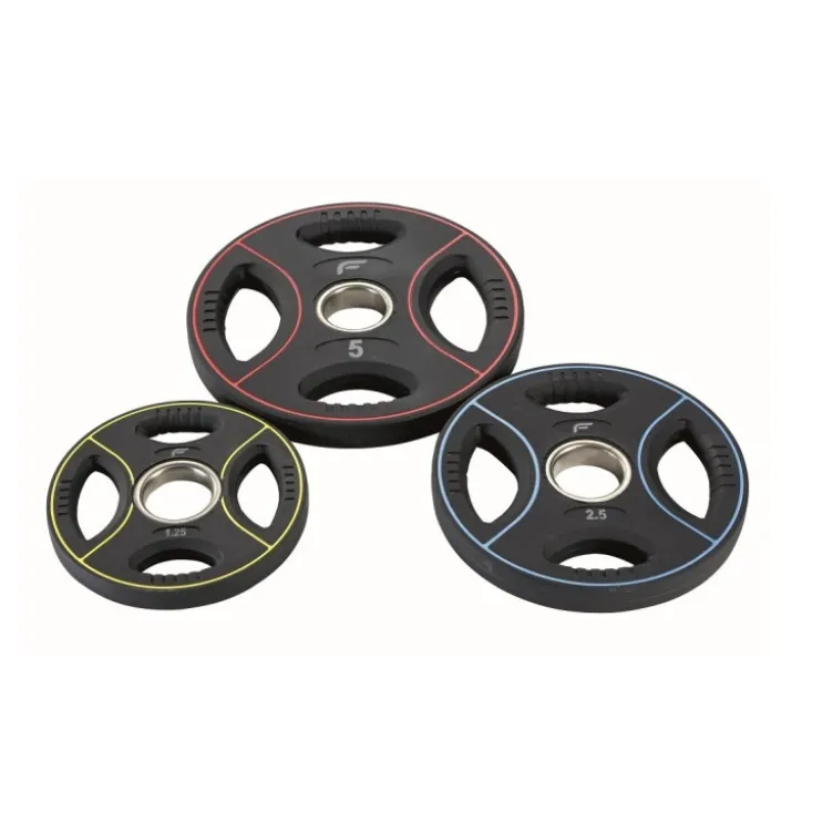 Disques de poids olympiques 4 poignées - 1,25 kg à 25 kg en polyuréthane