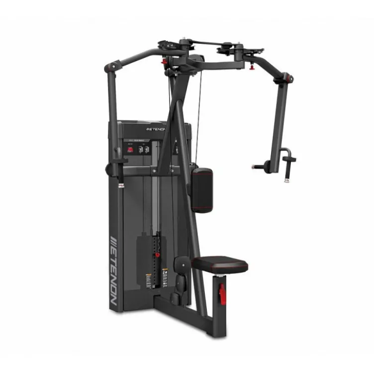 Dual function pec fly rear delt machine à charge guidée avec colonne de poids de 104 kg