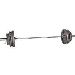 Ensemble complet 150 kg avec barre olympique 180 cm et haltères de musculation avec disques de poids à poignées