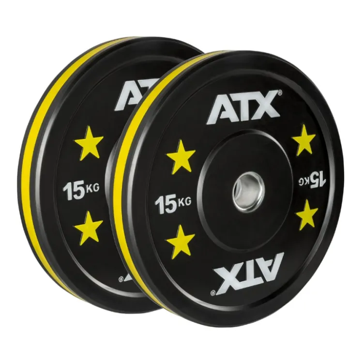 Ensemble économique - Pack barre de musculation et 100 kg de bumper plates ATX pour haltérophilie