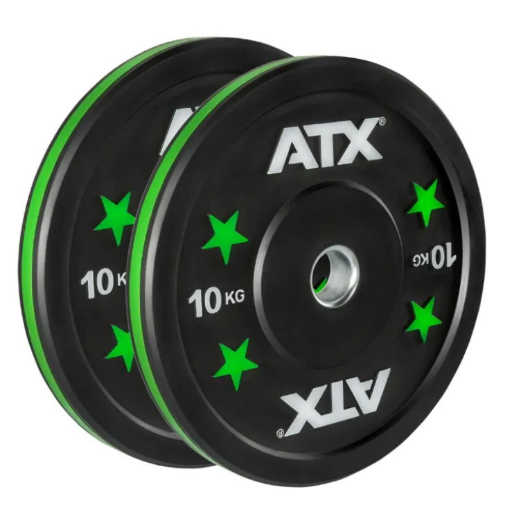 Ensemble économique - Pack barre de musculation et 100 kg de bumper plates ATX pour haltérophilie