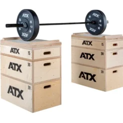 Ensemble de Jerk Block en bois empilables pour Strongman