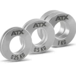 Ensemble de Mini Plaques d’acier fractionnaires ATX : 2x0,25 + 2x0,5 + 2x1 kg
