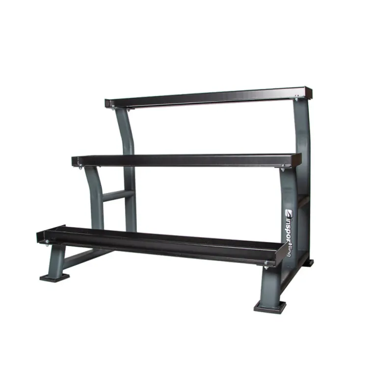 Ensemble de 10 paires d'haltères de 2.5 kg à 25 kg avec son rack de rangement à 3 étages pour salles de musculation commerciale
