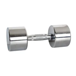 Ensemble d'haltères chromés Powergym Crossteel avec pyramide de rangement - 2 x 1-14 kg