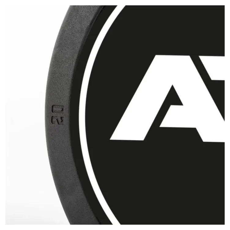 Ensemble d'haltères en acier avec revêtement caoutchouc de 5 kg jusqu'à 50 kg selon déclinaison avec logo ATX