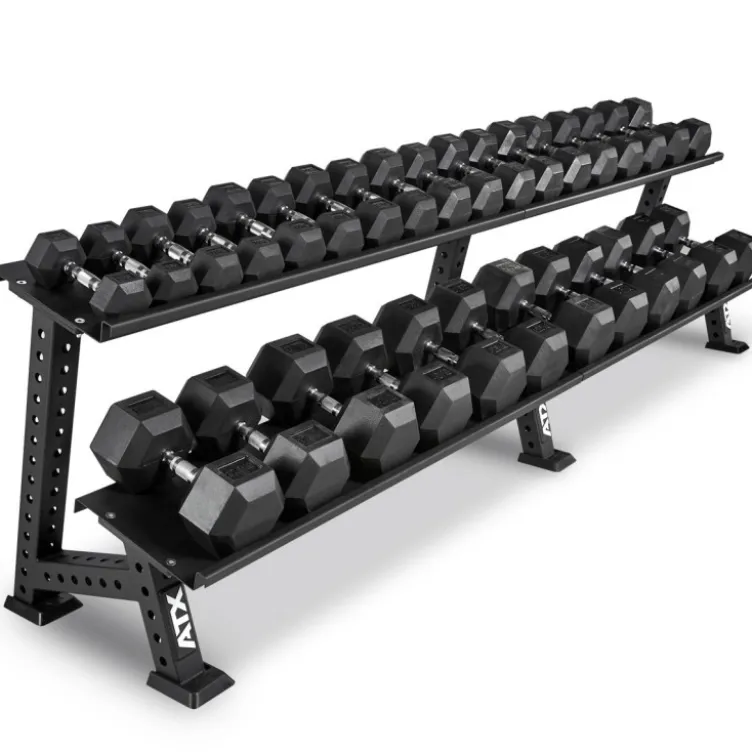 Ensemble d'haltères hexagonaux de musculation ATX 5 à 20 kg / 5 à 30 kg / 5 à 40 kg / 5 à 50 kg