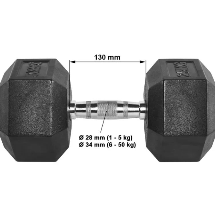Ensemble d'haltères hexagonaux de musculation ATX 5 à 20 kg / 5 à 30 kg / 5 à 40 kg / 5 à 50 kg