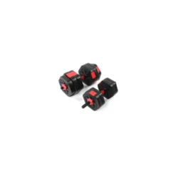 Ensemble d'haltères hexagonaux de 25 kg avec poids ajustables - Fonction 2 en 1