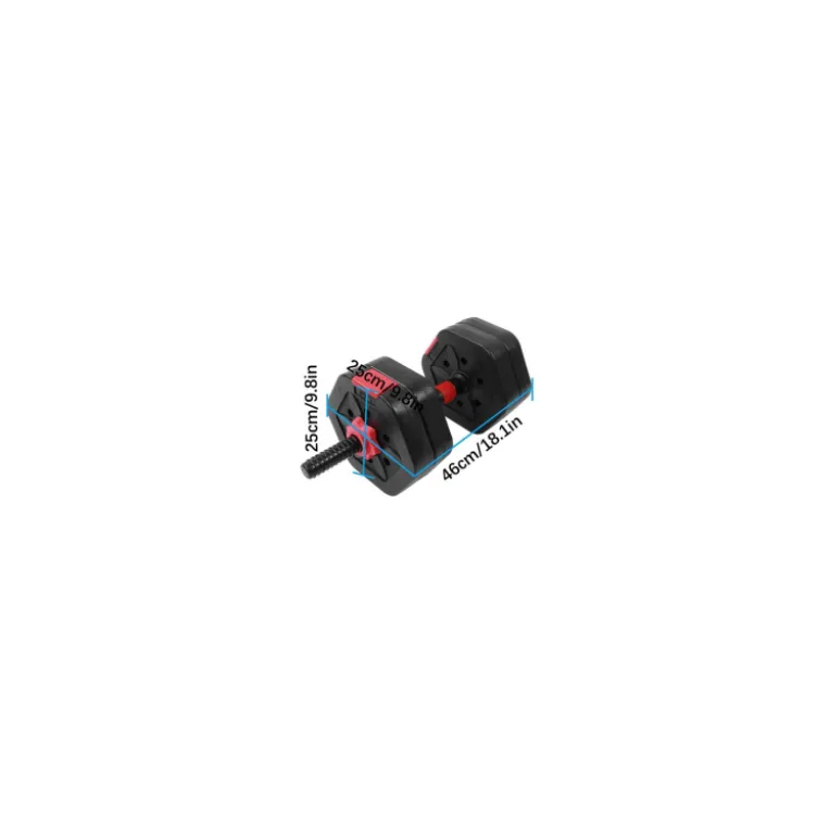 Ensemble d'haltères hexagonaux de 25 kg avec poids ajustables - Fonction 2 en 1