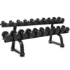 Ensemble d'haltères ronds 7.5 kg à 30 kg avec support de rangement pour salles de sport - Titanium Strength