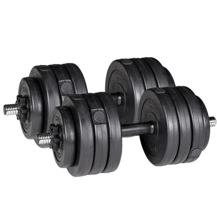 Ensemble d'haltères 2 x 17.5 kg avec colliers de serrage pour entraînement home-gym