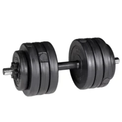 Ensemble d'haltères 2 x 17.5 kg avec colliers de serrage pour entraînement home-gym