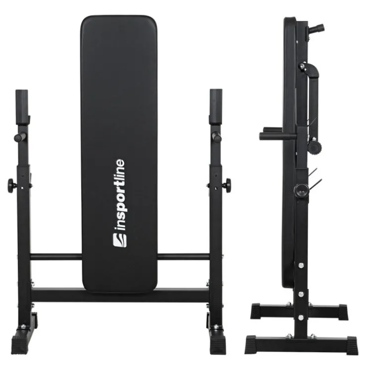 Ensemble d'haltérophilie avec banc inclinable et rack - 180 + 40 cm / 105 kg