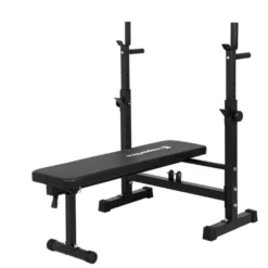 Ensemble d'haltérophilie avec banc inclinable et rack - 180 + 40 cm / 105 kg