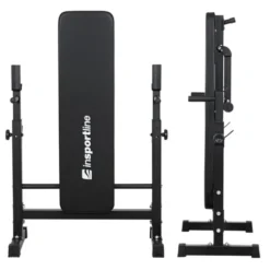 Ensemble d'haltérophilie avec banc inclinable et chandelles - 180 + 40 cm / 75 kg