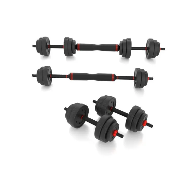 Ensemble d'haltérophilie 6 en 1 pour homegym avec barre de liaison - 30 kg